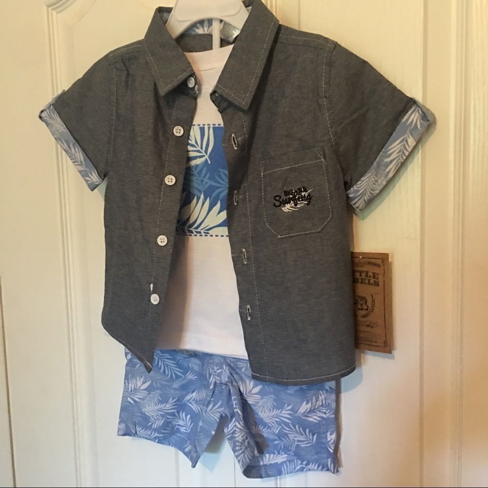 Boys Beachy 3 piece shorts set‎